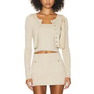 Helsa 'Ediva' Tan Viscose Cardigan Size M - NWT